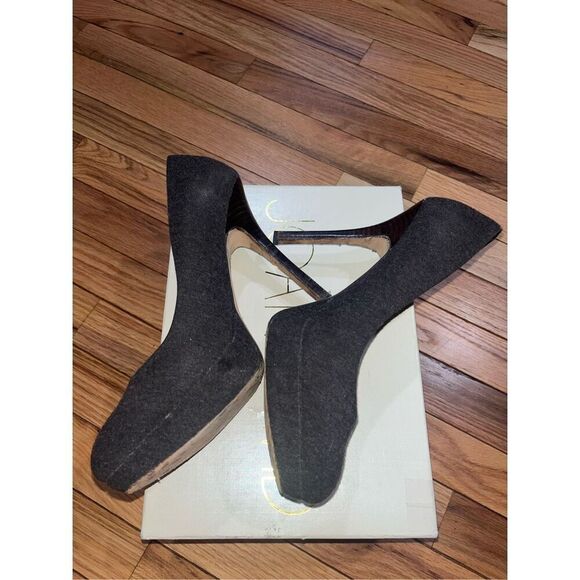 JOAN & DAVID DVFLIPP Grey FB Patent Leather Stiletto Pump Shoes Heels Size 10 - Picture 6 of 9